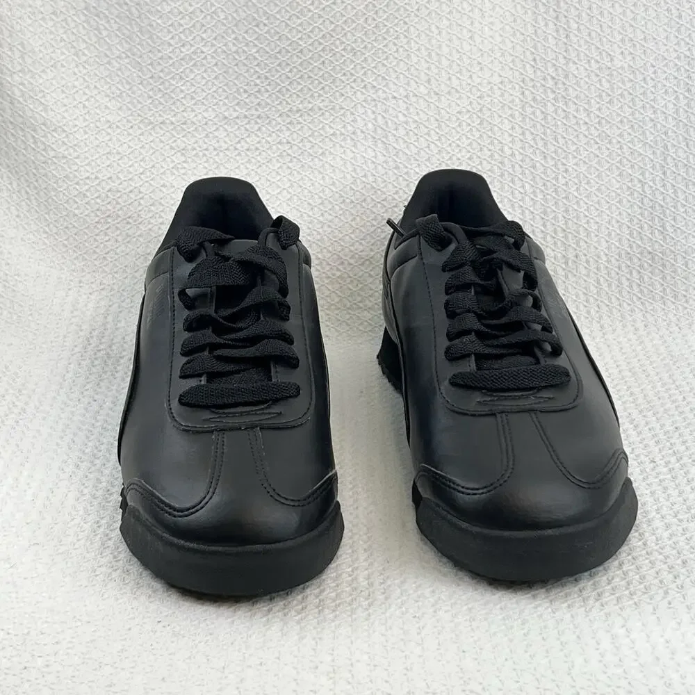 Puma Roma Triple Black Leather Sneakers Men’s Size 8 New EU 40.5 Shoes